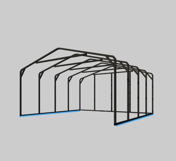 RIEL FLAUTA sistema CAMPESTRE   [ para 6.0 m de 2 1/2" pintura negro base ]