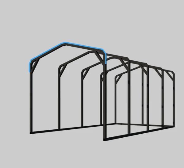 ARMADURA sistema CAMPESTRE   [ para 3 m de 2 1/2" pintura negro base ]