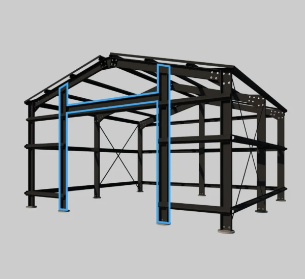 ESTRUCTURA PORTON sistema RESIDENCIAL   [ 2.7 X 2.4 m de 6" ]