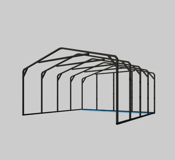 RIEL LISO sistema CAMPESTRE   [ para 6.0 m de 2 1/2" pintura negro base ]