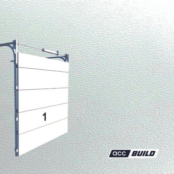 PORTON seccionado color BLANCO CON TEXTURA de 3.05 m x 2.4 m