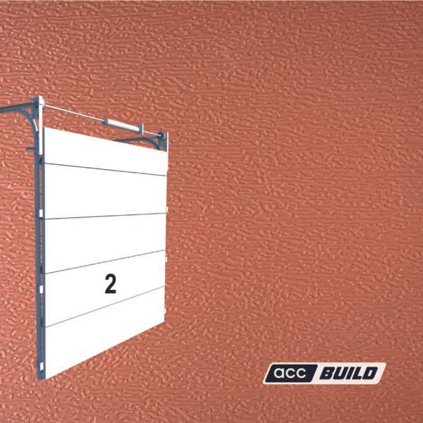 PORTON seccionado color CHOCOLATE CON TEXTURA de 3.05 m x 2.4 m