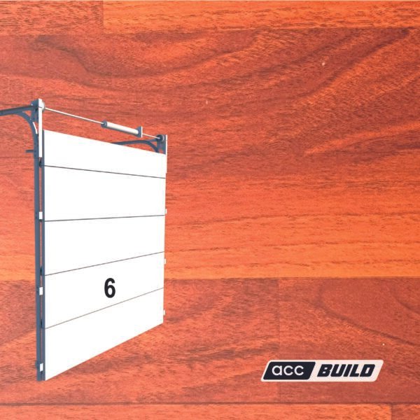 PORTON seccionado color MACHIMBRE PREMIUM de 3.05 m x 2.4 m