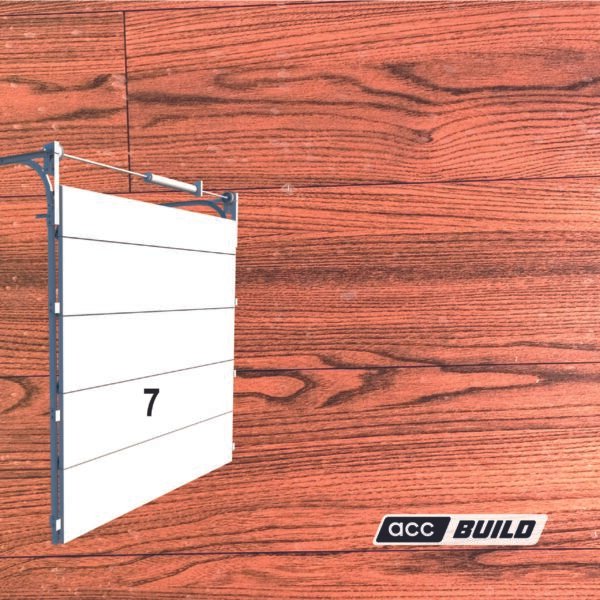 PORTON seccionado color MACHIMBRE OSCURO PREMIUM de 3.05 m x 2.4 m